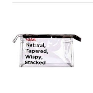 NWT kiss lashes makeup cosmetic bag makeup